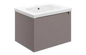 Sight 615mm Wall Hung 1 Drawer Basin Unit & 1TH Basin - Matt Taupe